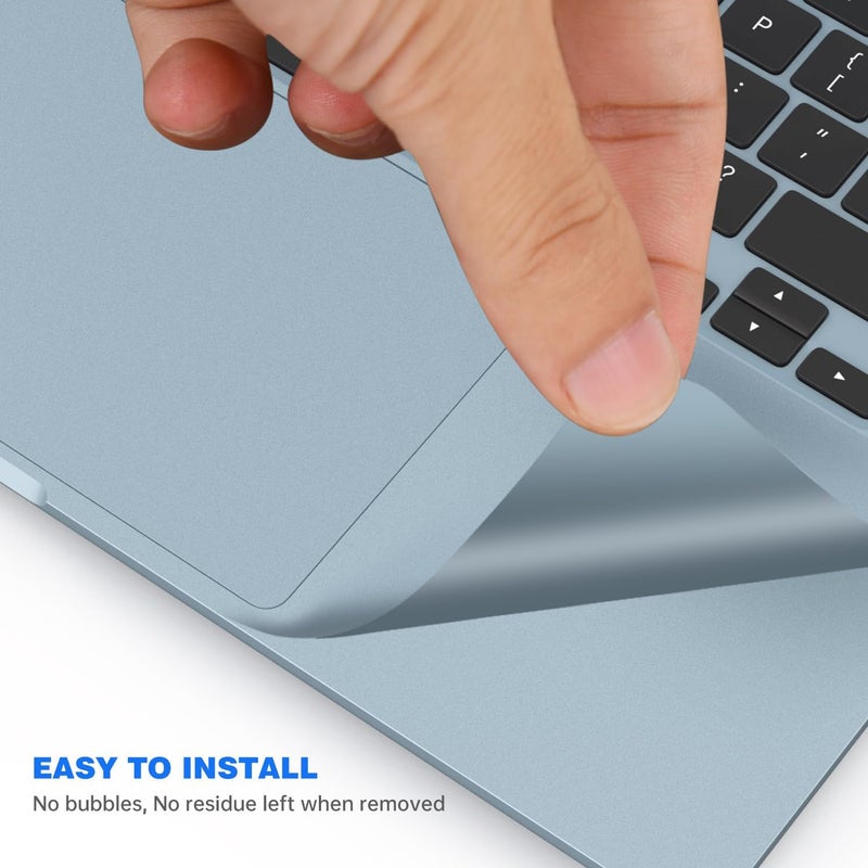 imComor غطاء راحة اليد متوافق مع 2025 2024 ماك بوك إير 15" شريحة M4 M3 A3241 A3114 واقي لوحة اللمس لآبل ماك بوك إير 15.3 بوصة غطاء لوحة اللمس واقي (أزرق سماوي) - Image 4